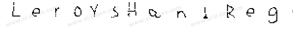 LeroysHand Regular字体转换